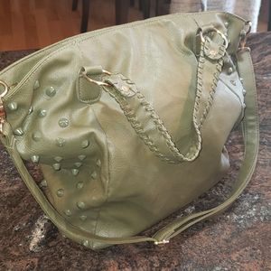 Rue 21 Army Green Tote/Purse w/ Spikey Detail